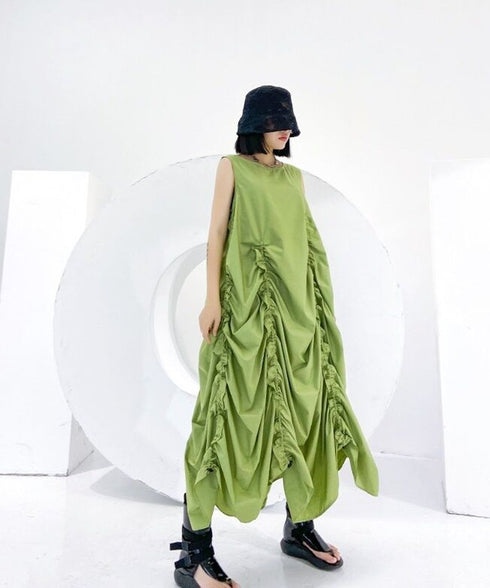 Ruched Balloon Silhouette Dress